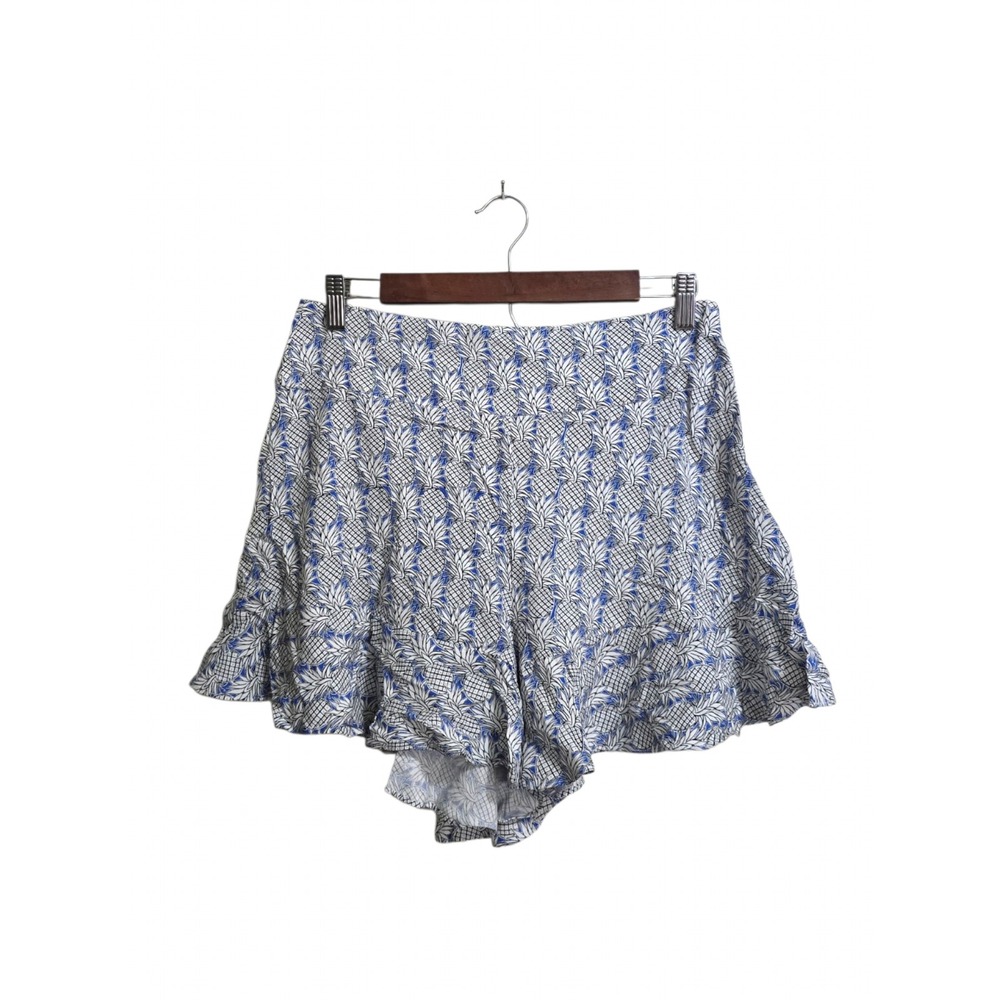 Anthropologie Maeve Pineapple Print 5 Inch Ruffle Shorts Sz 4 NWT